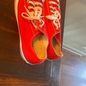Red Canvas Kids Sneakers